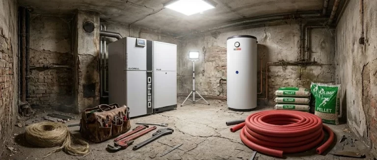 Montaż kotła na pellet Defro w Nędzy i okolicach