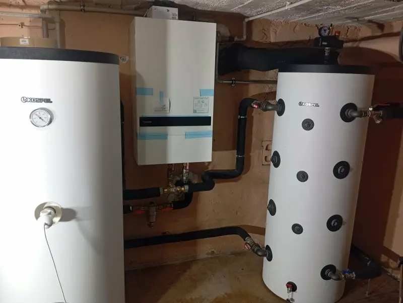 Montaż buforów dla pompy ciepła Panasonic